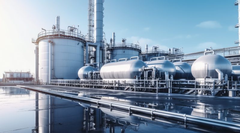 Image of Hydrogen tanks on a company site