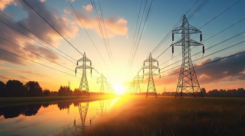 Image of multiple power lines to support energy supply chain article