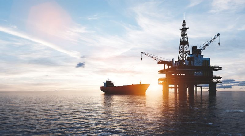 Image of an oil rig in the ocean to support US oil drillers article