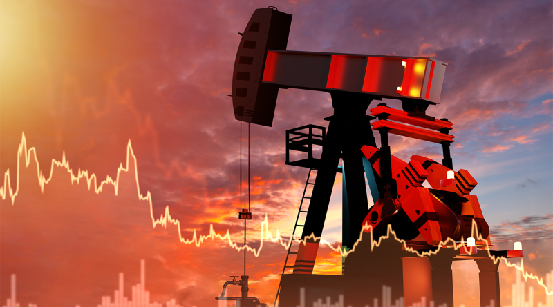 Oil field during sunset to support oil and gas funding article