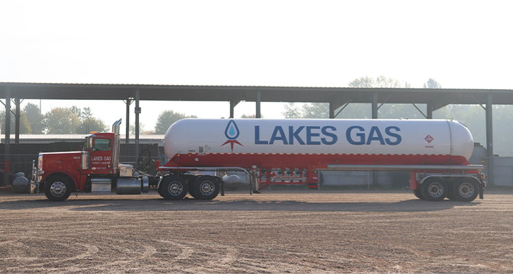 lakes Gas propane truck