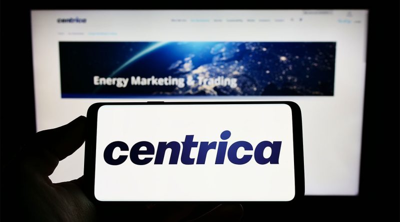 Centrica Energy logo on phone screen