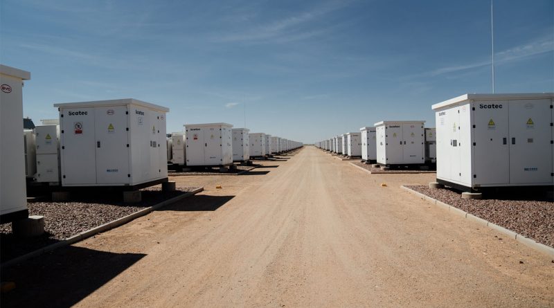 Scatec battery storage area in South Africa