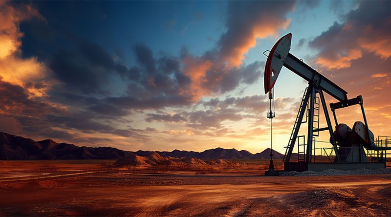 Crude oil extraction site in US