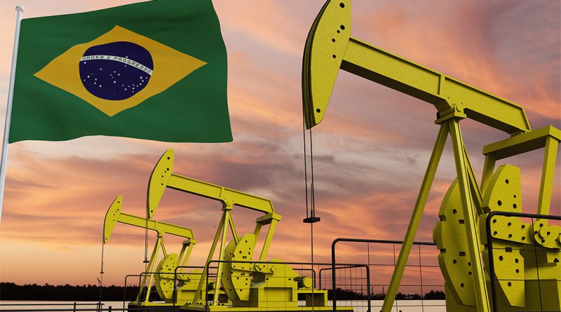 Offshore oil platform in Brazil’s Santos Basin under early morning light