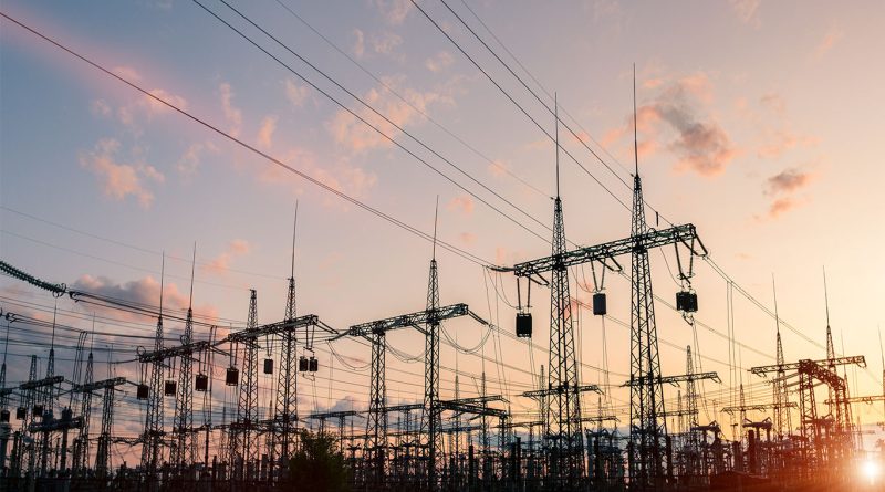 High-voltage power lines stretching across rural Pennsylvania, symbolizing grid expansion for data centers