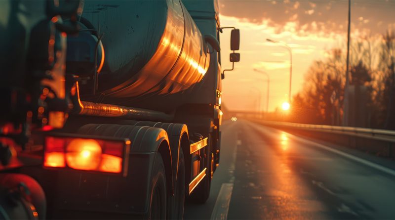 Fuel tanker driving down road to support emergency fuel delivery article